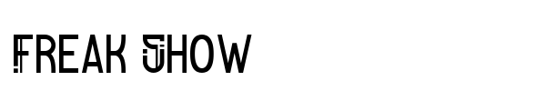 Freak Show font preview